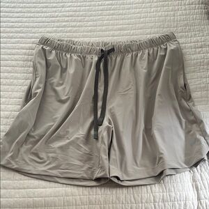 Fabletics Gray Athletic Shorts with Elastic Waistband